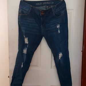 Distressed Skinny Fit Jean's Size 16